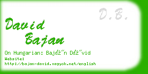 david bajan business card